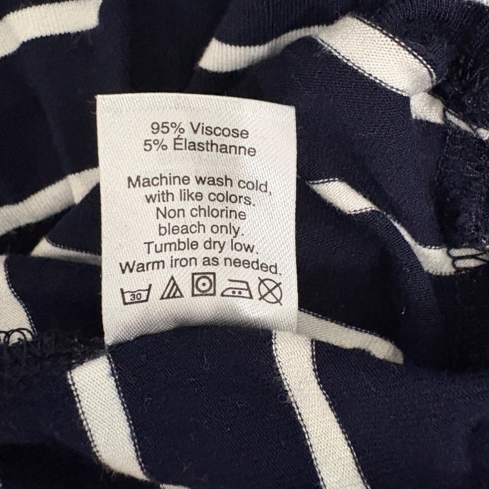 J. Crew Factory Navy & White Striped Pull-on Maxi Skirt - XL - Picture 6 of 6